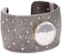 Moritz Glik Kaleidescope Textured Oxidized Silver, 18k Gold, and Diamond Cuff Bracelet Moritz Glik Kaleidescope Textured Oxidized Silver, 18k Gold, and Diamond Cuff Bracelet