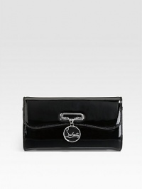 A sophisticated shape in glossy calfskin features a gently curved flap with the iconic metal signature tag.Removable shoulder chain, 10 drop Magnetic flap closure One inside zip pocket One inside open pocket Fully lined 10½W X 6H X 2D Made in Italy A sophisticated shape in glossy calfskin features a gently curved flap with the iconic metal signature tag.Removable shoulder chain, 10 drop Magnetic flap closure One inside zip pocket One inside open pocket Fully lined 10½W X 6H X 2D Made in Italy