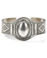With worldly engravings, Low Luv by Erin Wasson's Afghani cuff lends a cultured look. With worldly engravings, Low Luv by Erin Wasson's Afghani cuff lends a cultured look.