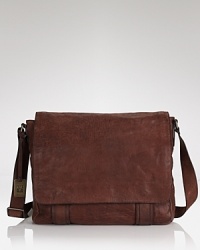 Frye loves the rugged look, and so do we. The classic messenger bag is rendered in distressed leather for a cool, road-tested look and feel. Frye loves the rugged look, and so do we. The classic messenger bag is rendered in distressed leather for a cool, road-tested look and feel.