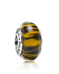 A dramatic tiger-striped design infuses your collection with a touch of the wild. Logo-engraved sterling silver trim displays the PANDORA signature. A dramatic tiger-striped design infuses your collection with a touch of the wild. Logo-engraved sterling silver trim displays the PANDORA signature.