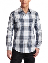 Perry Ellis Men's Long Sleeve Slim Large Plaid Woven Shirt Perry Ellis Men's Long Sleeve Slim Large Plaid Woven Shirt
