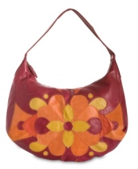 Get your groove-on with this retro hobo from Lucky Brand that'll give any look a lift. Plush leather patchwork in a kaleidoscope of color and floral-geometric pattern is altogether eye-catching, while strategically placed pockets make access to essentials a breeze. Get your groove-on with this retro hobo from Lucky Brand that'll give any look a lift. Plush leather patchwork in a kaleidoscope of color and floral-geometric pattern is altogether eye-catching, while strategically placed pockets make access to essentials a breeze.