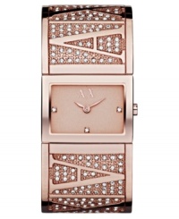 Glamorous sparkle with rosy warmth: an AX Armani Exchange watch. Glamorous sparkle with rosy warmth: an AX Armani Exchange watch.