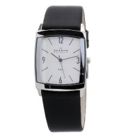 Skagen Men's 691LSLS Black Leather Band Stainless Steel Watch Skagen Men's 691LSLS Black Leather Band Stainless Steel Watch