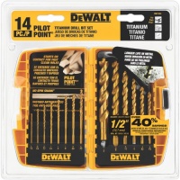 DEWALT DW1354 14-Piece Titanium Drill Bit Set DEWALT DW1354 14-Piece Titanium Drill Bit Set