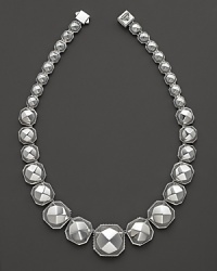Faceted sterling mimics precious stones on this bold necklace from the Lagos Silver Rocks Collection. Faceted sterling mimics precious stones on this bold necklace from the Lagos Silver Rocks Collection.