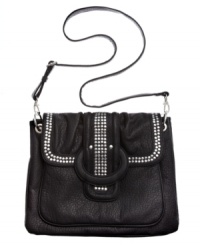Big Buddha gives a nod to rock 'n roll with this edgy, stud embellished bag from Big Buddha. The exterior is all about attitude, while the interior offers plenty of pockets and compartments to keep you organized wherever your free spirit may take you. Big Buddha gives a nod to rock 'n roll with this edgy, stud embellished bag from Big Buddha. The exterior is all about attitude, while the interior offers plenty of pockets and compartments to keep you organized wherever your free spirit may take you.
