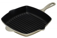 Le Creuset Enameled Cast-Iron 10-1/4-Inch Square Skillet Grill, Dune Le Creuset Enameled Cast-Iron 10-1/4-Inch Square Skillet Grill, Dune