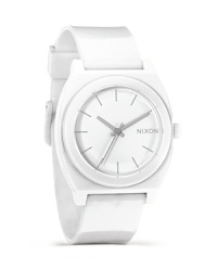 Time for an upgrade? Nixon's custom-molded polyurethane watch is a sporty-sleek option for the guy who isn't afraid to do the white thing. Time for an upgrade? Nixon's custom-molded polyurethane watch is a sporty-sleek option for the guy who isn't afraid to do the white thing.