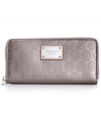 Stay organized in style with this luxe little lovely from MICHAEL Michael Kors. Iconic MK logo and signature plaque adorn the outside, while the pocket-lined interior stows cards, cash, coins and ID with superb organization. Stay organized in style with this luxe little lovely from MICHAEL Michael Kors. Iconic MK logo and signature plaque adorn the outside, while the pocket-lined interior stows cards, cash, coins and ID with superb organization.