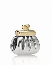 A vintage-style clutch in sterling silver and 14K gold adds retro appeal to your PANDORA charm collection. A vintage-style clutch in sterling silver and 14K gold adds retro appeal to your PANDORA charm collection.