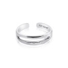 Sterling Silver Toe Ring Mid Open, One Size Fits All