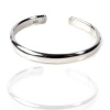 Sterling Silver Toe Ring Plain 925 Solid Band, One Size Fits All Flexible
