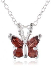 Sterling Silver Gemstone Butterfly Pendant Necklace, 18 Sterling Silver Gemstone Butterfly Pendant Necklace, 18