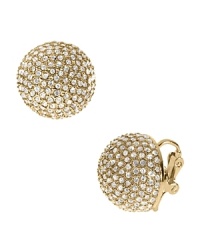 These bold Michael Kors earrings have an old Hollywood glamour feel. No need to have pierced ears to rock these stunners-they easily clip on. These bold Michael Kors earrings have an old Hollywood glamour feel. No need to have pierced ears to rock these stunners-they easily clip on.
