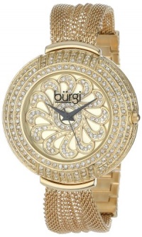 Burgi Women's BUR051YG Crystal Mesh Bracelet Watch Burgi Women's BUR051YG Crystal Mesh Bracelet Watch