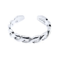 Sterling Silver Toe Ring Old Knots 925 Solid Band, One Size Fits All Flexible Sterling Silver Toe Ring Old Knots 925 Solid Band, One Size Fits All Flexible