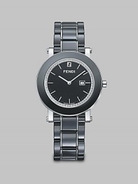 Fendi Ceramic Black Diamond Dial and Bracelet Quartz Watch - F641110D Fendi Ceramic Black Diamond Dial and Bracelet Quartz Watch - F641110D