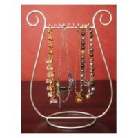 Necklace Jewelry Rack Holder Silver Table Top Stand Display Necklace Jewelry Rack Holder Silver Table Top Stand Display