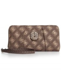 Practical style gets a posh upgrade with this logo adorned wallet from GUESS. Designed with plenty of pockets, slots and compartments to stash your daytime essentials, it's an accessory you'll reach for again and again. Practical style gets a posh upgrade with this logo adorned wallet from GUESS. Designed with plenty of pockets, slots and compartments to stash your daytime essentials, it's an accessory you'll reach for again and again.