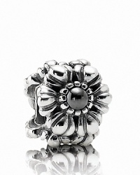 Birthstone accents add a personal touch to PANDORA's floral charm. Birthstone accents add a personal touch to PANDORA's floral charm.