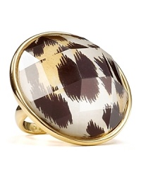 Hit the right spot with this ring from kate spade new york, accented by a cool, catty print. Slip it on to work the brand's whimsical feminine style. Hit the right spot with this ring from kate spade new york, accented by a cool, catty print. Slip it on to work the brand's whimsical feminine style.