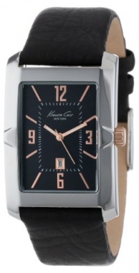 Kenneth Cole New York Men's KC1935 Classics Tank Analog 3 Hand Date Dimensional Bezel Strap Watch Kenneth Cole New York Men's KC1935 Classics Tank Analog 3 Hand Date Dimensional Bezel Strap Watch