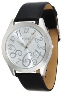 XOXO Women's XO3177 Silver Dial Black Patent Strap Watch XOXO Women's XO3177 Silver Dial Black Patent Strap Watch