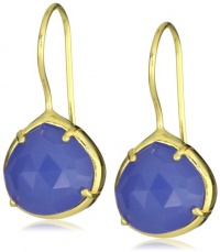 Coralia Leets Jewelry Design Riviera Collection Mini French Wire Prong Earrings Deep Blue Chalcedony Coralia Leets Jewelry Design Riviera Collection Mini French Wire Prong Earrings Deep Blue Chalcedony