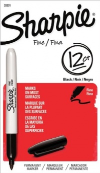 Sharpie Fine Point Permanent Markers, 12 Black Markers(30001) Sharpie Fine Point Permanent Markers, 12 Black Markers(30001)