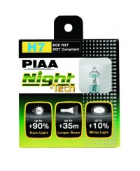 PIAA 10707 Night Tech 55 Watt H7 Upgrade Bulb - Pair PIAA 10707 Night Tech 55 Watt H7 Upgrade Bulb - Pair