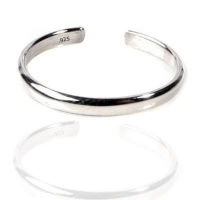 Sterling Silver Toe Ring Plain 925 Solid Band, One Size Fits All Flexible Sterling Silver Toe Ring Plain 925 Solid Band, One Size Fits All Flexible