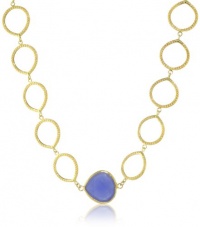 Coralia Leets Jewelry Design Riviera Collection 20mm Plain Link Necklace Deep Blue Chalcedony Coralia Leets Jewelry Design Riviera Collection 20mm Plain Link Necklace Deep Blue Chalcedony