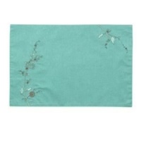 Lenox Chirp Embroidered Placemats, Set of 4, Aqua Lenox Chirp Embroidered Placemats, Set of 4, Aqua