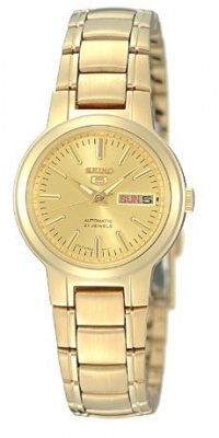Seiko Women's SYME46 Seiko 5 Automatic Gold-Tone Stainless-Steel Bracelet Watch Seiko Women's SYME46 Seiko 5 Automatic Gold-Tone Stainless-Steel Bracelet Watch