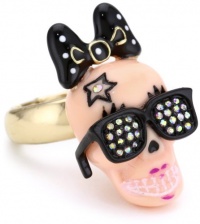 Betsey Johnson Film Noir Pink Skull Stretch Ring Betsey Johnson Film Noir Pink Skull Stretch Ring