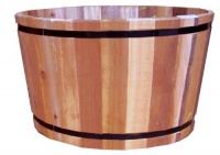 Susquehanna JB17831 25-1/2-Inch Jumbo Outdoor Barrel Planter, Cedar Susquehanna JB17831 25-1/2-Inch Jumbo Outdoor Barrel Planter, Cedar
