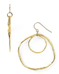 These gently hammered disc earrings compose an understated way to sample this season's modernist bend, finished in gold plated metal. From Gorjana. These gently hammered disc earrings compose an understated way to sample this season's modernist bend, finished in gold plated metal. From Gorjana.