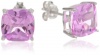 Sterling Silver 8mm Cushion Gemstone Solitaire Earrings