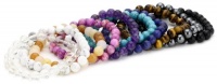 Genuine Gemstone 8mm Beaded Bracelets, Set of 10 Genuine Gemstone 8mm Beaded Bracelets, Set of 10