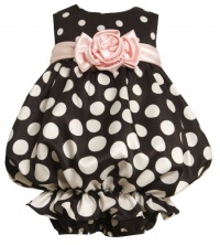 Bonnie Baby Baby-Girls Newborn Shantung Bubble Dress With Satin Sash And Bow Bonnie Baby Baby-Girls Newborn Shantung Bubble Dress With Satin Sash And Bow