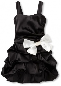 Ruby Rox Girls 7-16 Pick-Up With Drop Waist Bow, Black/Ivory, 10 Ruby Rox Girls 7-16 Pick-Up With Drop Waist Bow, Black/Ivory, 10