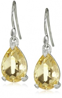 Judith Ripka La Petite Yellow Pear Stone on Wire Earrings Judith Ripka La Petite Yellow Pear Stone on Wire Earrings