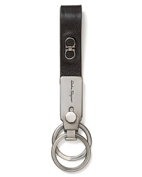 Adorned with Salvatore Ferragamo's signature Gancini logo, this keychain adds a bit of designer flair to your every day.