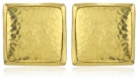 GURHAN Amulet Square High Karat Gold Button Clip-Post Earrings GURHAN Amulet Square High Karat Gold Button Clip-Post Earrings
