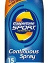 Coppertone Sport Continuous Spray SPF 15, 6-Ounce Bottle (Pack of 3)