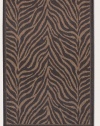 Couristan 1514/0121 Recife Zebra Black/Cocoa Rug, 5-Feet 10-Inch by 9-Feet 2-Inch