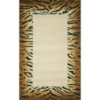 Seville Brown Tiger Border Rug Rug Size: 5' x 8' Seville Brown Tiger Border Rug Rug Size: 5' x 8'