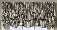 Today's Curtain Gabrielle Cotton 16-Inch Duck Tucked Valance, Black Today's Curtain Gabrielle Cotton 16-Inch Duck Tucked Valance, Black